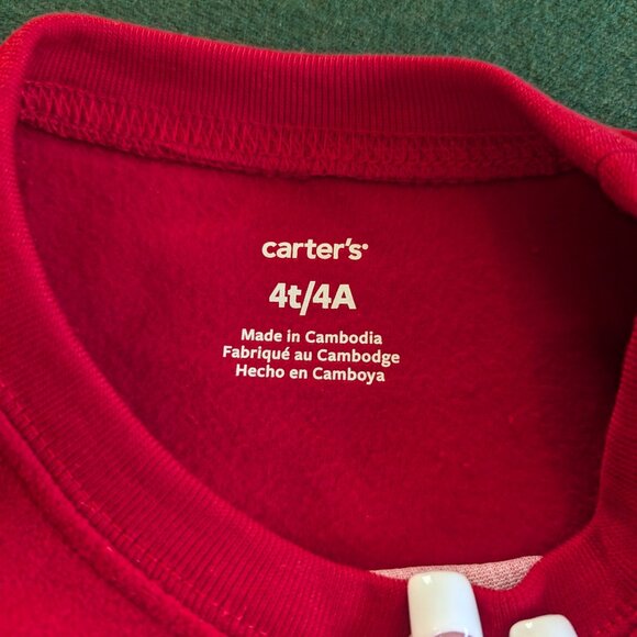 NWT Carter's Boy's Christmas Fleece Pajama Set Size 4T 💙 - Picture 3 of 7